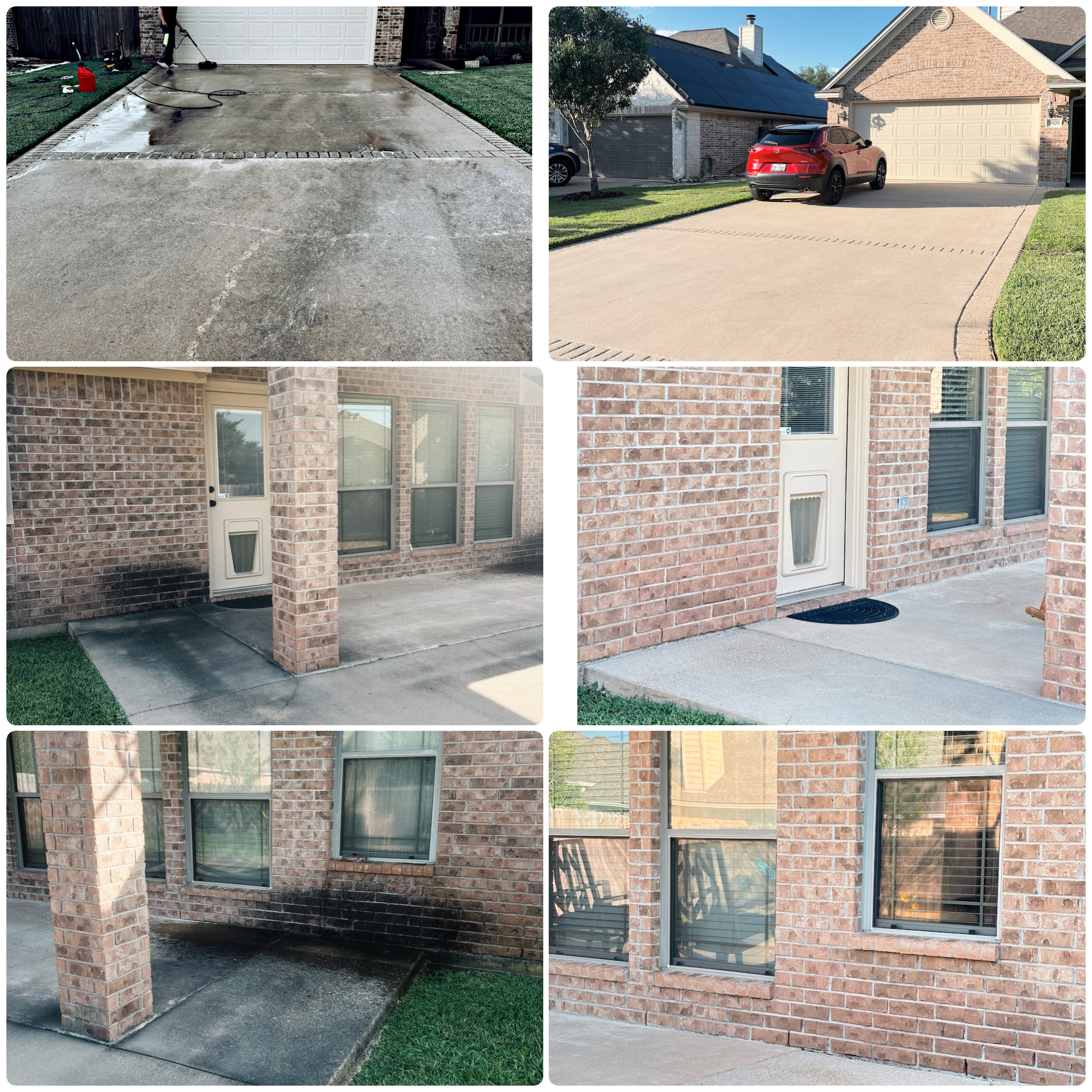 Driveway and patio collage