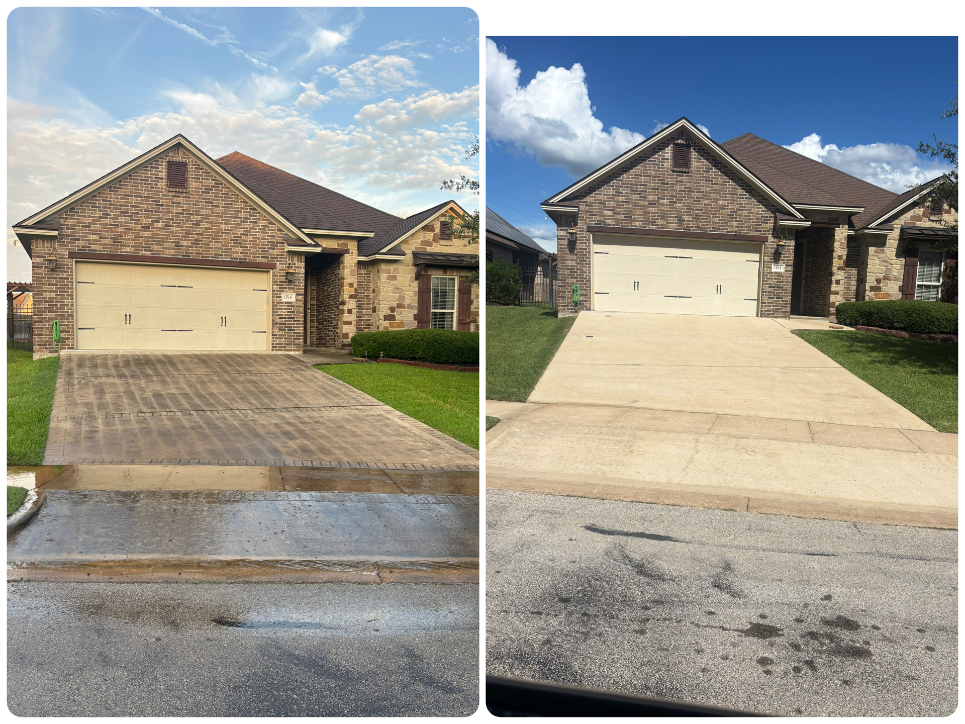 Single driveway collage