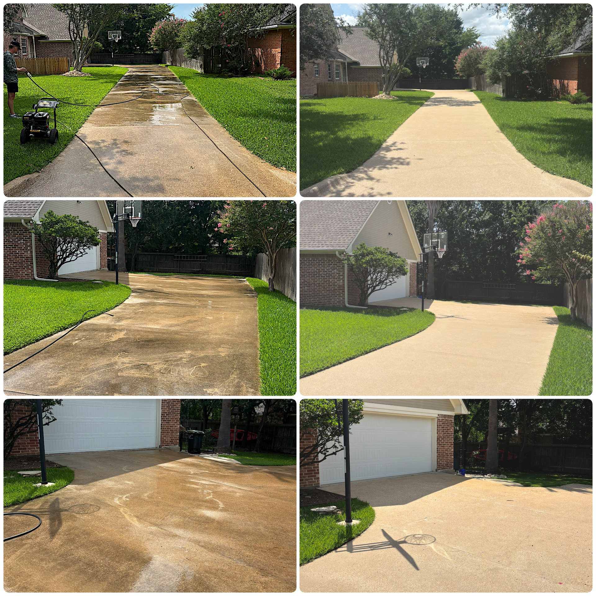 Long driveway collage